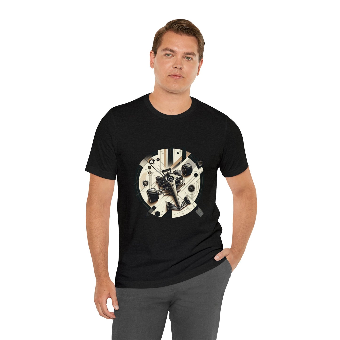 Mechanized Elegance: Exploded Race Car Graphic Tee Unisex Jersey Short Sleeve - GG