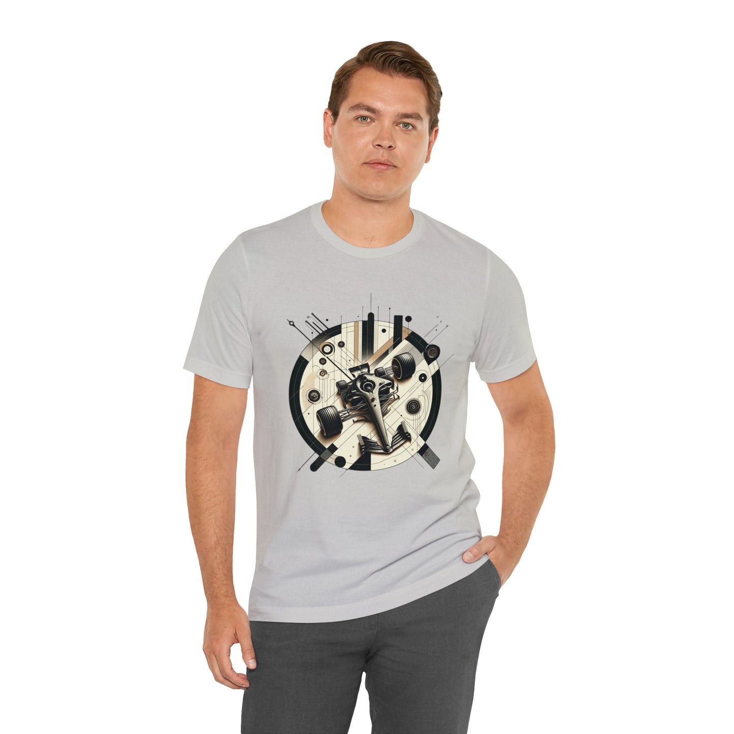 Mechanized Elegance: Exploded Race Car Graphic Tee Unisex Jersey Short Sleeve - GG