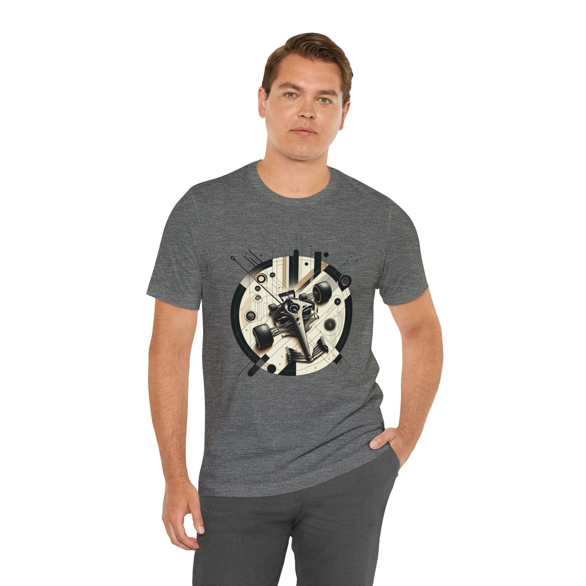 Mechanized Elegance: Exploded Race Car Graphic Tee Unisex Jersey Short Sleeve - GG