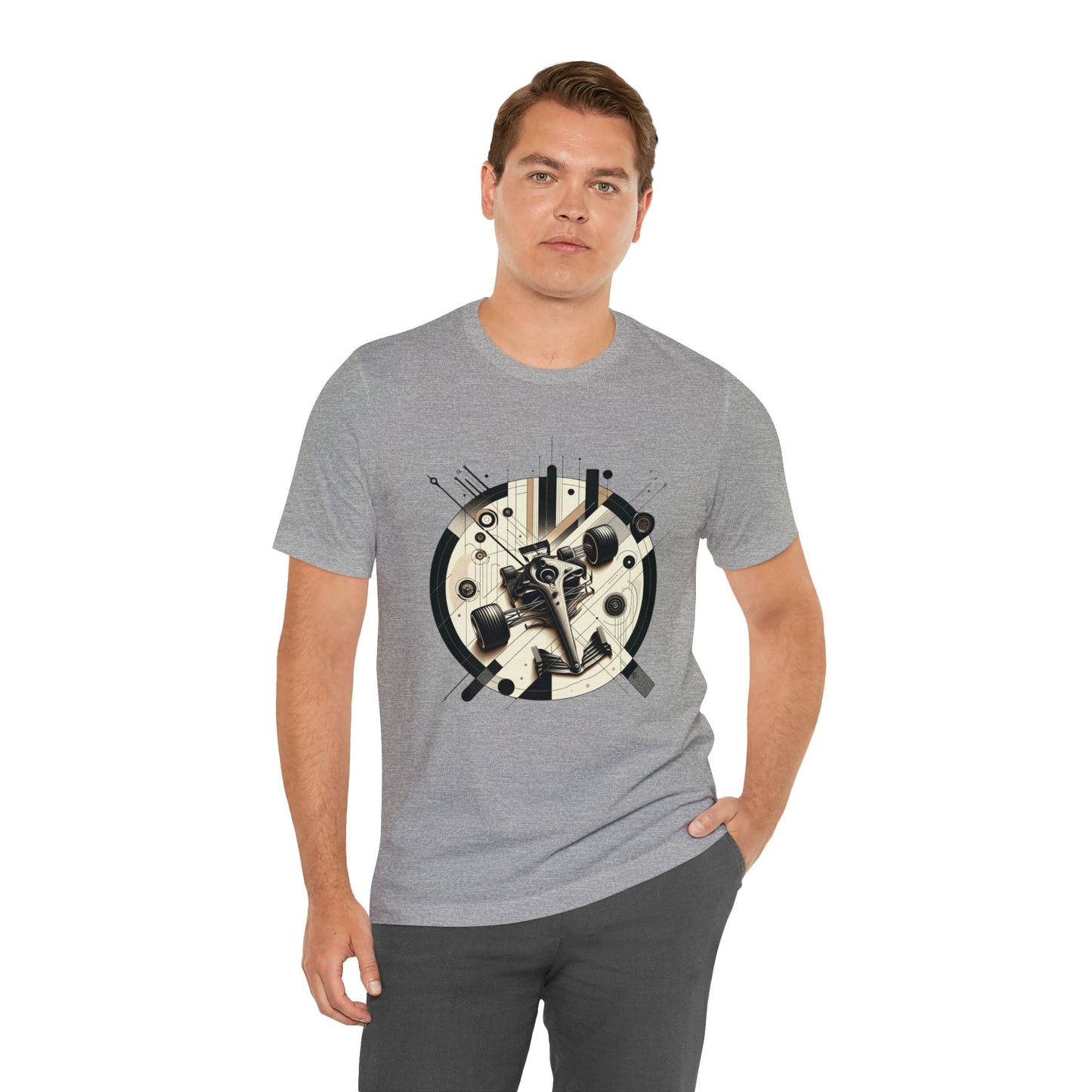 Mechanized Elegance: Exploded Race Car Graphic Tee Unisex Jersey Short Sleeve - GG