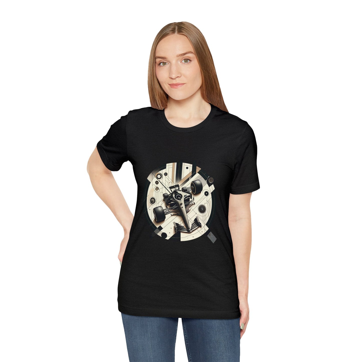 Mechanized Elegance: Exploded Race Car Graphic Tee Unisex Jersey Short Sleeve - GG