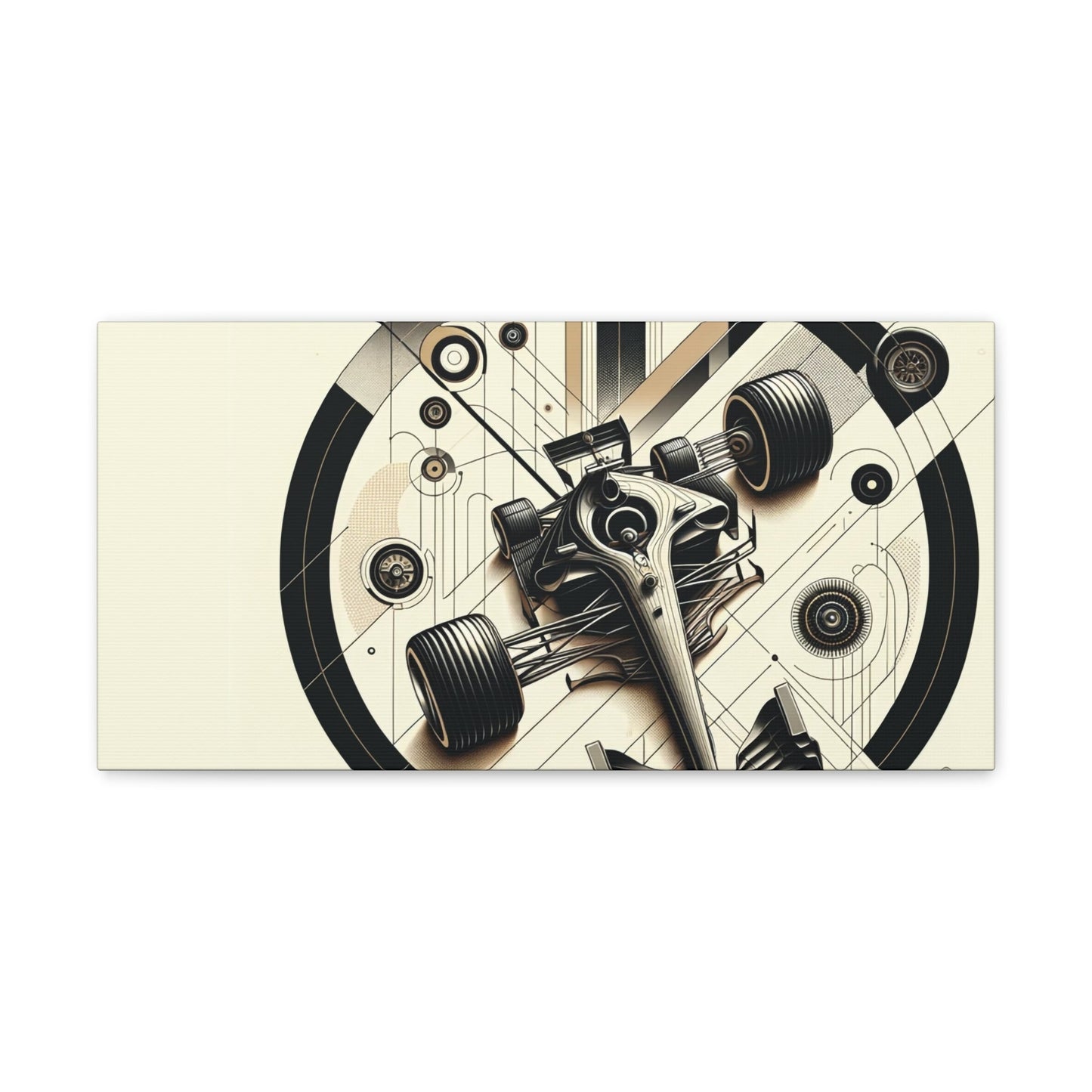 Mechanized Elegance: Precision-Engineered Art Canvas Gallery Wrap - GG