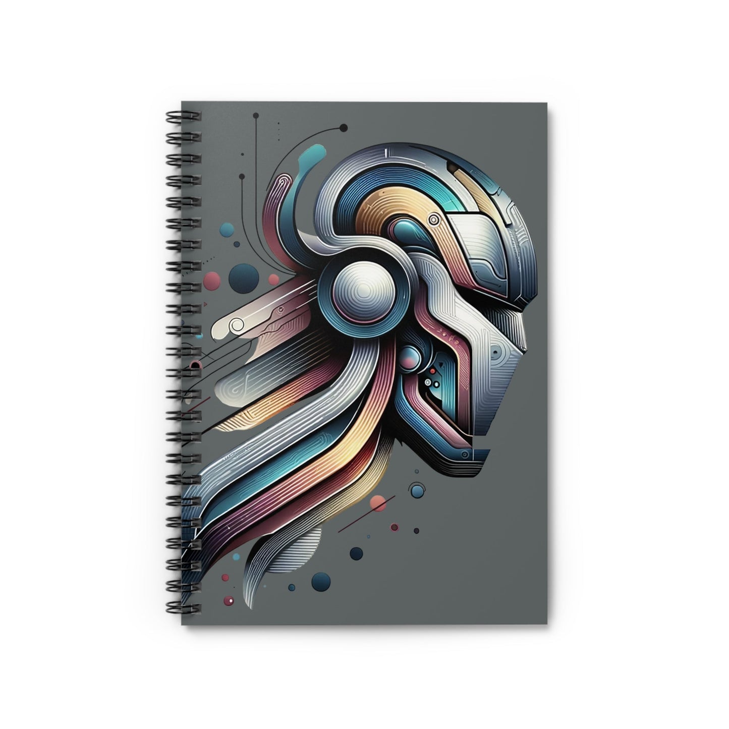 Sleek Futurism Cosmic Warrior 118-Page Ruled Spiral Notebook - GG